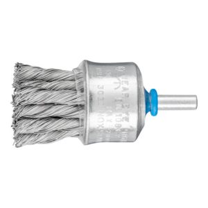 PFERD POS Pinselbürste mit Kunststoffschutz gezopft PBG Ø30mm Schaft-Ø6 mm Edelstahl-Draht-Ø0,35
