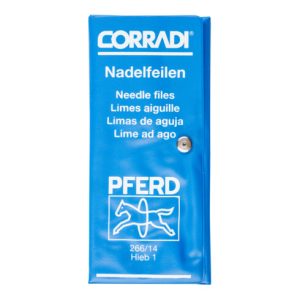 PFERD Präzisions-Nadelfeilen-Set 12-tlg. in Rolltasche 140mm Schweizer Hieb 1, mittel