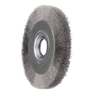 PFERD Rundbürste breit ungezopft RBU Ø250x30xvariable Bohrung Edelstahl-Draht-Ø0,20 Schleifbock