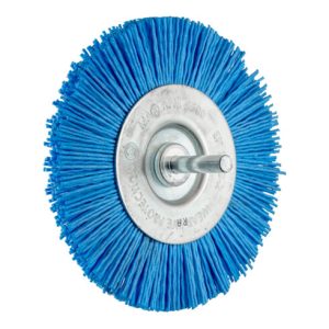 PFERD Rundbürste ungezopft RBU Ø 100mm Schaft-Ø 6 mm BLUE-Filament-Ø 1,10mm Korn 180 Bohrmaschinen