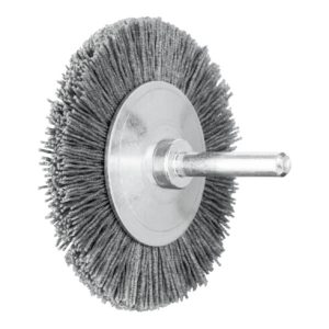 PFERD Rundbürste ungezopft RBU Ø 70×8 mm Schaft-Ø 6 mm SiC-Filament-Ø 0,55 mm Korn 120