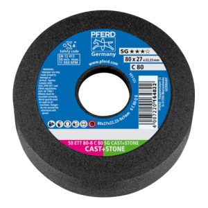 PFERD Schleiftopf ETT 80x8x22,23 mm Leistungslinie SG CAST+STONE für Guss/Stein