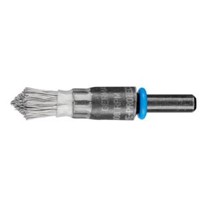 PFERD spitze Pinselbürste ungezopft PBUS Ø10mm Schaft-Ø6 mm Edelstahl-Draht-Ø0,30