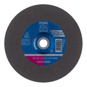PFERD Trennscheibe EH 230×2,9×22,23 mm gekröpft Leistungslinie SG CAST+INOX für Guss/Edelstahl
