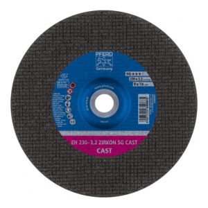 PFERD Trennscheibe EH 230×3,2×22,23 mm gekröpft ZIRKON Leistungslinie SG CAST für Guss