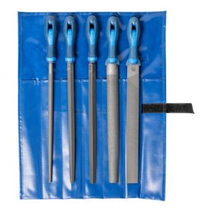 PFERD Werkstattfeilen-Set 5-tlg. in Rolltasche 300mm Hieb 1 für grobe Zerspanung, Schruppen