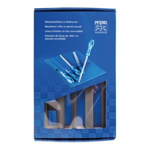 PFERD Werkstattfeilen-Set WRU 5-tlg. in Rolltasche 200mm Hieb 2 universell zum Schruppen und Schlichten