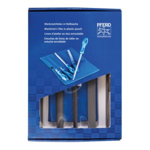 PFERD Werkstattfeilen-Set WRU 5-tlg. in Rolltasche 250mm Hieb 2 universell zum Schruppen und Schlichten