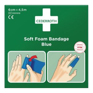 Pflaster u.Bandage Soft Foam selbsthaftend elastisch,blau Rl.6cmx4,5m CEDERROTH Pflaster u.Bandage Soft Foam selbsthaftend elastisch,blau Rl.6cmx4,5m CEDERROTH