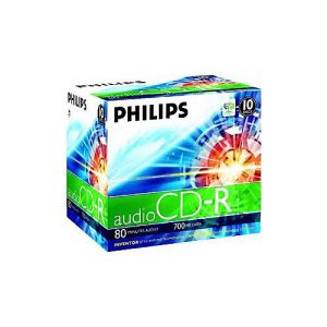 Philips – 10 x CD-R – 700 MB (80 Min) – Jewel Case (Schachtel)