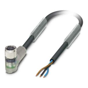 Phoenix Contact Sensor-Kabel, Buchse M8 gewinkelte,3p.,5m SAC3P5,0-PUR/M8FR-2L