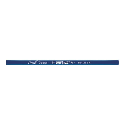Pica Zimmermannsblei/Kopierstift 2/3 Blei-1/3 Kopierstift L.24cm ungespitzt oval blau