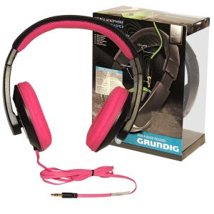 Grundig Stereo-Kopfhörer. Silver Edition. pink
