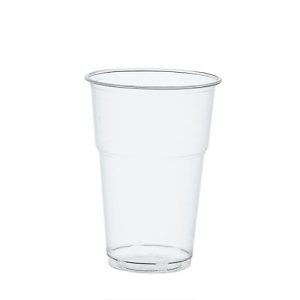 PLA Becher Papstar Pure, Volumen 0,4 l, nur für Kaltgetränke, mit Füllstrich & Schaumrand, Ø 95 x H 132 mm, glasklar, 70 Stück