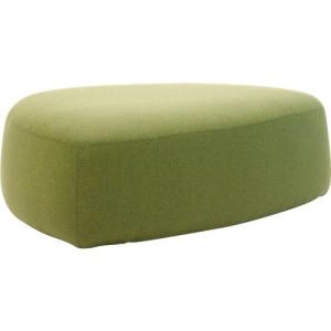 Polstermöbel Leyform GOGO Pouf, groß, oval, B 1240 x T 1090 x H 440 mm, mit Gleitern, Stoffbezug, hellgrün