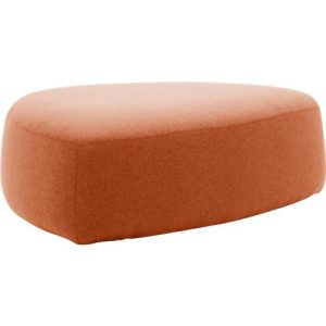 Polstermöbel Leyform GOGO Pouf, groß, oval, B 1240 x T 1090 x H 440 mm, mit Gleitern, Stoffbezug, terracottabraun
