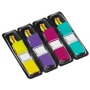 Post-it Index Streifen Mini 683-4AB, zitronengelb, lila, pink, türkis
