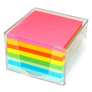 Notizblock. 500 Blatt. 75 x 75 mm. farbig sortiert