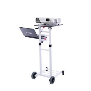 Präsentationsstation Franken Travel, für Laptop & Beamer, höhenverstellbar, belastbar bis 15 kg, Stahl