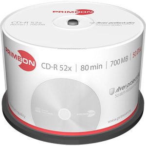 PRIMEON CD-R, bis 52fach, 700 MB/80 min, 50er-Spindel