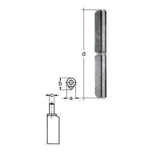Profilrolle Band-L.60mm STA blk Stift-Ø 6mm GAH