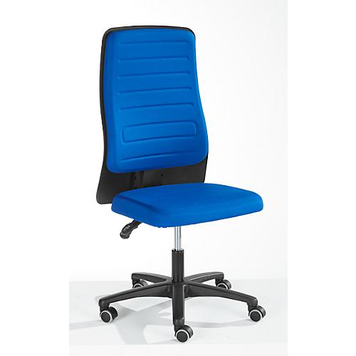 Prosedia Bürostuhl ECCON plus-3, Permanentkontakt, ohne Armlehnen, Rückenlehne gepolstert, mit Lordosenstütze, Flachsitz, blau