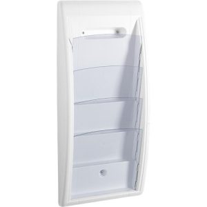 Prospektwandhalter Quickfit, 4 Fächer, DIN A4, weiß