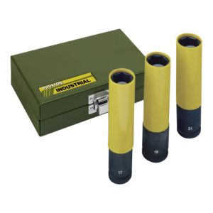 Proxxon IMPACT Steckschlüsselsatz 1/2″, 3-tlg. (17, 19, 21mm), 130mm lang