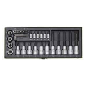 Proxxon Steckschlüsselsatz  ZollTX Zoll, 1/4 Zoll + 1/2 Zoll (29-tlg.)