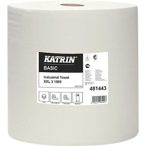 Putzpapier KATRIN XXL3, 3-lagig, Tuchgröße ca. 380 x 380 mm, weiß, 1 Rolle mit 1000 Tüchern Putzpapier KATRIN XXL3, 3-lagig, Tuchgröße ca. 380 x 380 mm, weiß, 1 Rolle mit 1000 Tüchern