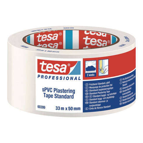 PVC Putzband 60399 Stand.weiß L.33m B.50mm TESA