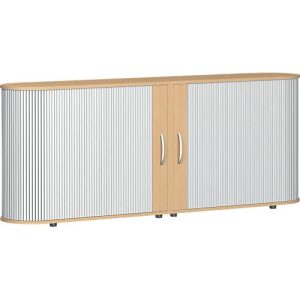 Querrollladenschrank Alicante, B 2000 x T 400 x H 828 mm, Buche-Dekor
