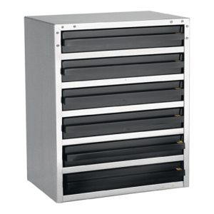 raaco Kleinteilemagazin ESD 250/6-3 B.357xT.255xH.435mm 6Schubl. sw galv.