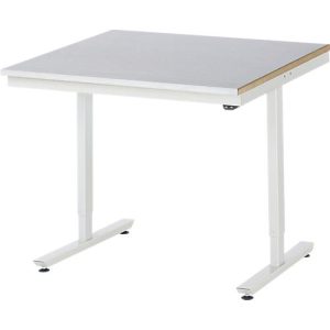 Rau Arbeitstisch Adlatus, elektrisch höhenverstellbar, 25 mm MDF-Platte, Stahlblechbelag, 150 kg, B 1000 x T 1000 x H 720-1120 mm, silber/lichtgrau Rau Arbeitstisch Adlatus, elektrisch höhenverstellbar, 25 mm MDF-Platte, Stahlblechbelag, 150 kg, B 1000 x T 1000 x H 720-1120 mm, silber/lichtgrau