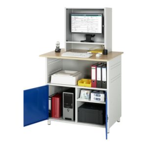 Rau Computer-Tisch mit Monitorengehäuse stationär BxTxH 1100x800x1100/1810mm