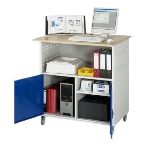 Rau Computer-Tisch ohne Monitorengehäuse mobil BxTxH 1100x800x1100mm