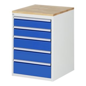Rau Schubladenschrank Buche-Top und 5 x Schubl.-L 2×120 2×150 1x180mm