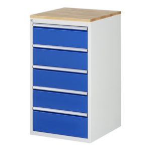 Rau Schubladenschrank Buche-Top und 5 x Schubl.-L 4×180 1x210mm