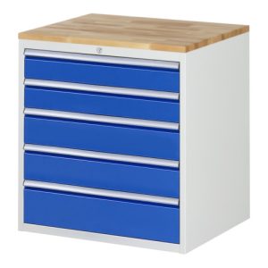 Rau Schubladenschrank Buche-Top und 5 x Schubl.-XL 2×120 2×150 1x180mm