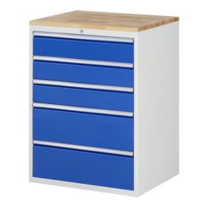 Rau Schubladenschrank Buche-Top und 5 x Schubl.-XL 3×150 2x240mm