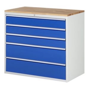 Rau Schubladenschrank Buche-Top und 5 x Schubl.-XXL 3×150 2x240mm