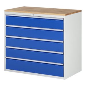 Rau Schubladenschrank Buche-Top und 5 x Schubl.-XXL 4×180 1x210mm