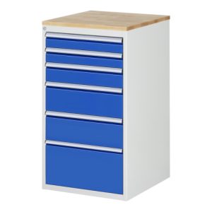 Rau Schubladenschrank Buche-Top und 6 x Schubl.-L 2×90 1×120 2×180 1x270mm