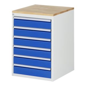 Rau Schubladenschrank Buche-Top und 6 x Schubl.-L 6x120mm