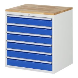 Rau Schubladenschrank Buche-Top und 6 x Schubl.-XL 6x120mm
