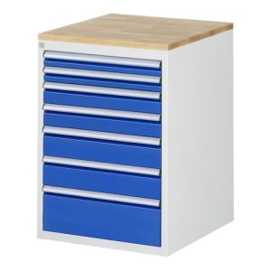 Rau Schubladenschrank Buche-Top und 7 x Schubl.-L 2×60 2×90 2×120 1x180mm
