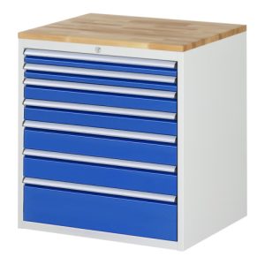 Rau Schubladenschrank Buche-Top und 7 x Schubl.-XL 2×60 2×90 2×120 1x180mm