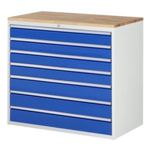 Rau Schubladenschrank Buche-Top und 7 x Schubl.-XXL 4×120 3x150mm