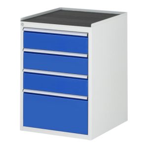 Rau Schubladenschrank m. Anti-Rutsch-Matte 4 Schubl.-L 3×150 1x270mm