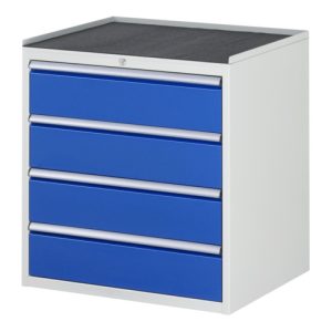 Rau Schubladenschrank m. Anti-Rutsch-Matte 4 Schubl.-XL 4x180mm